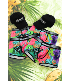 Pack 4 Boxer LM2402-67SWE LOOKME + 2 Casquettes Offertes